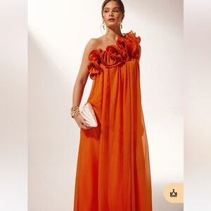 Sunfere Hedda One Shoulder Floral Maxi Dress - Formal Dress - NWT